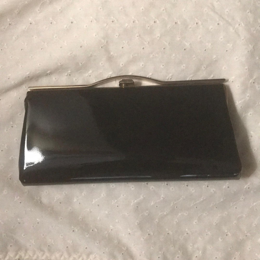 Elegant Black Patent Clutch